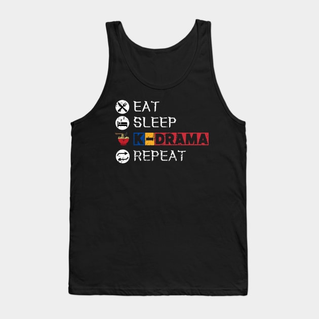 Eat Sleep K-Drama Repeat Tank Top by maxdax